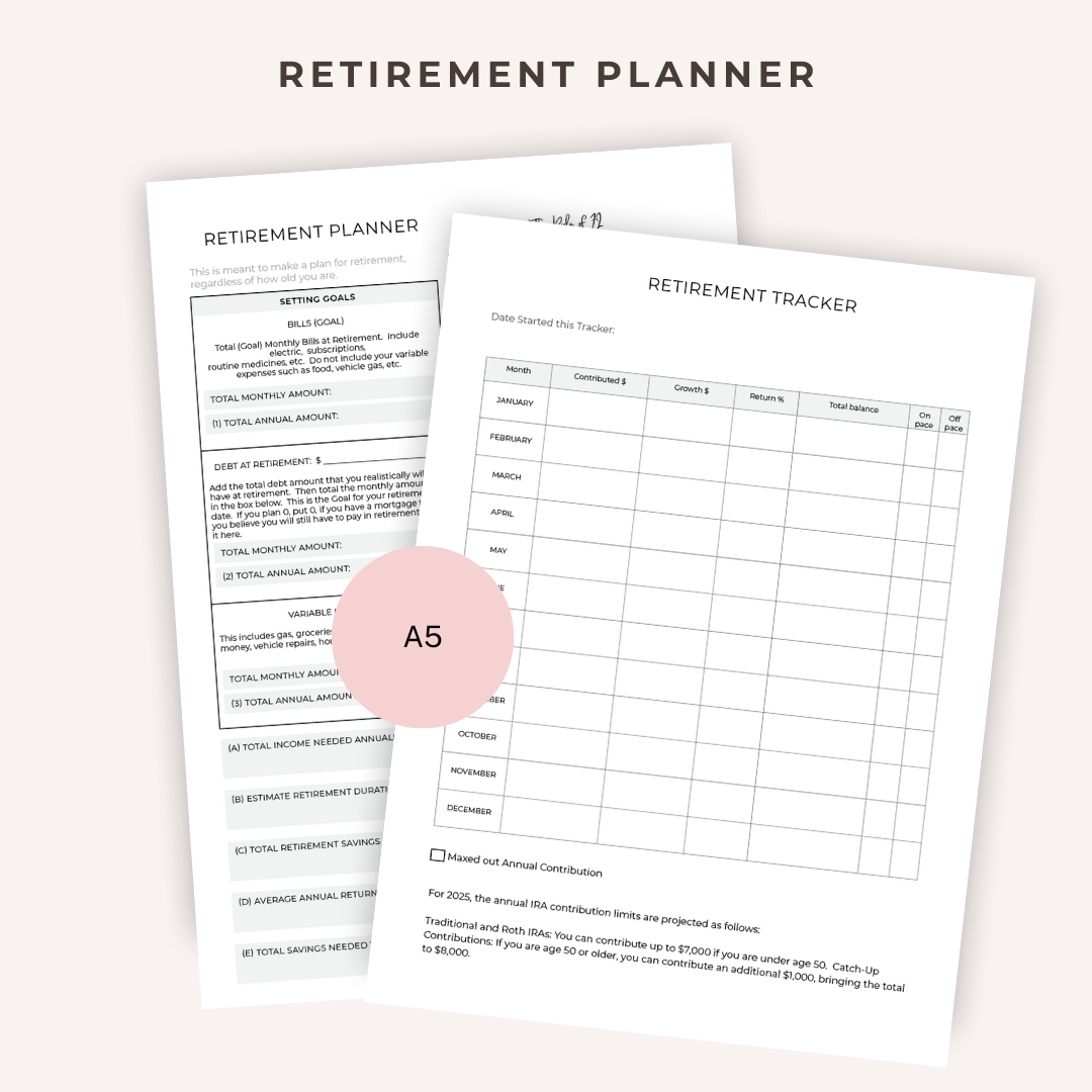 Retirement Planner Papers by Jessica Ann