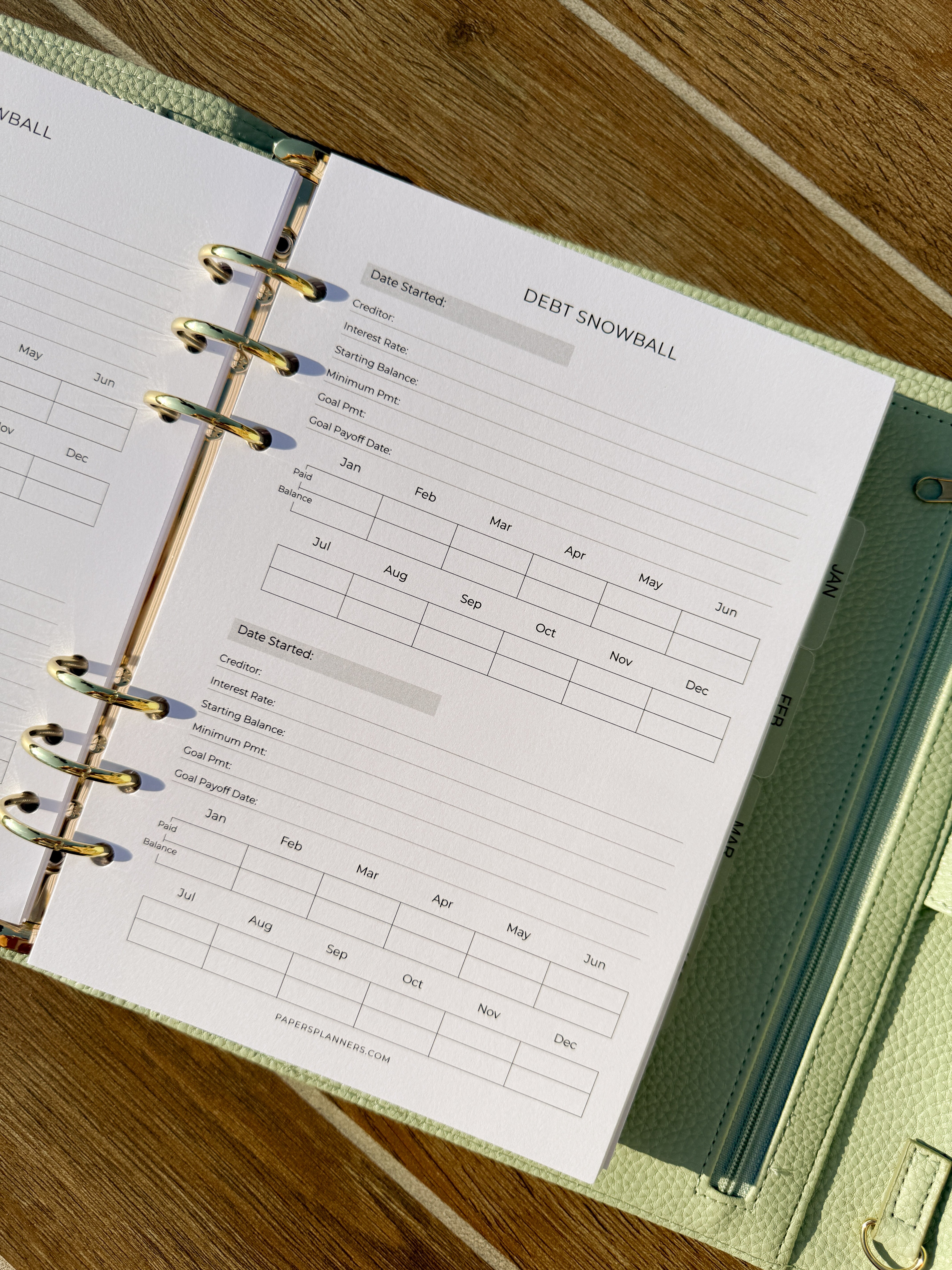 Mini Planner Mini Pags Mini Budget Planner - 12 month (OLDER VERSION) – Papers Planners