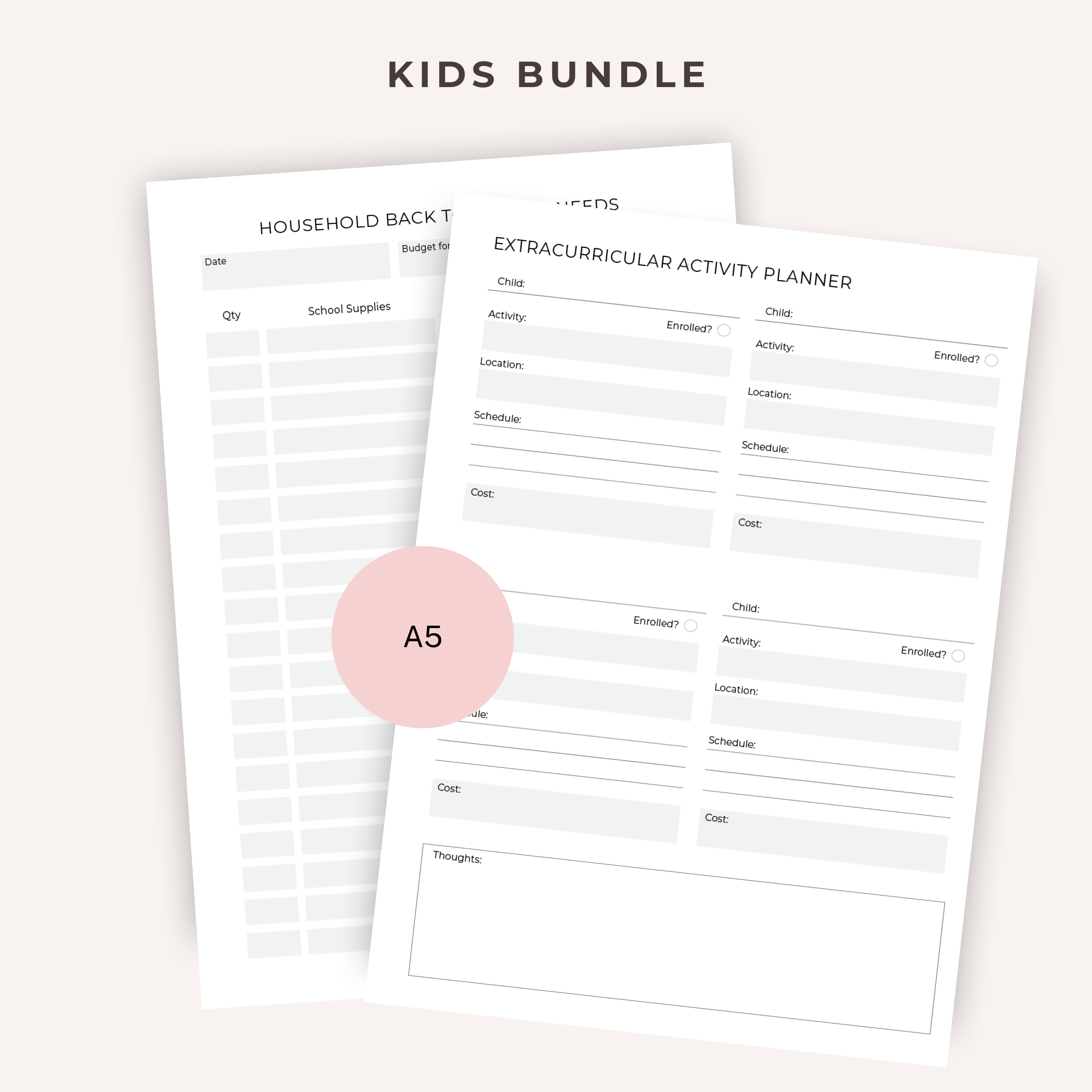Back to School & Extracurricular Bundle