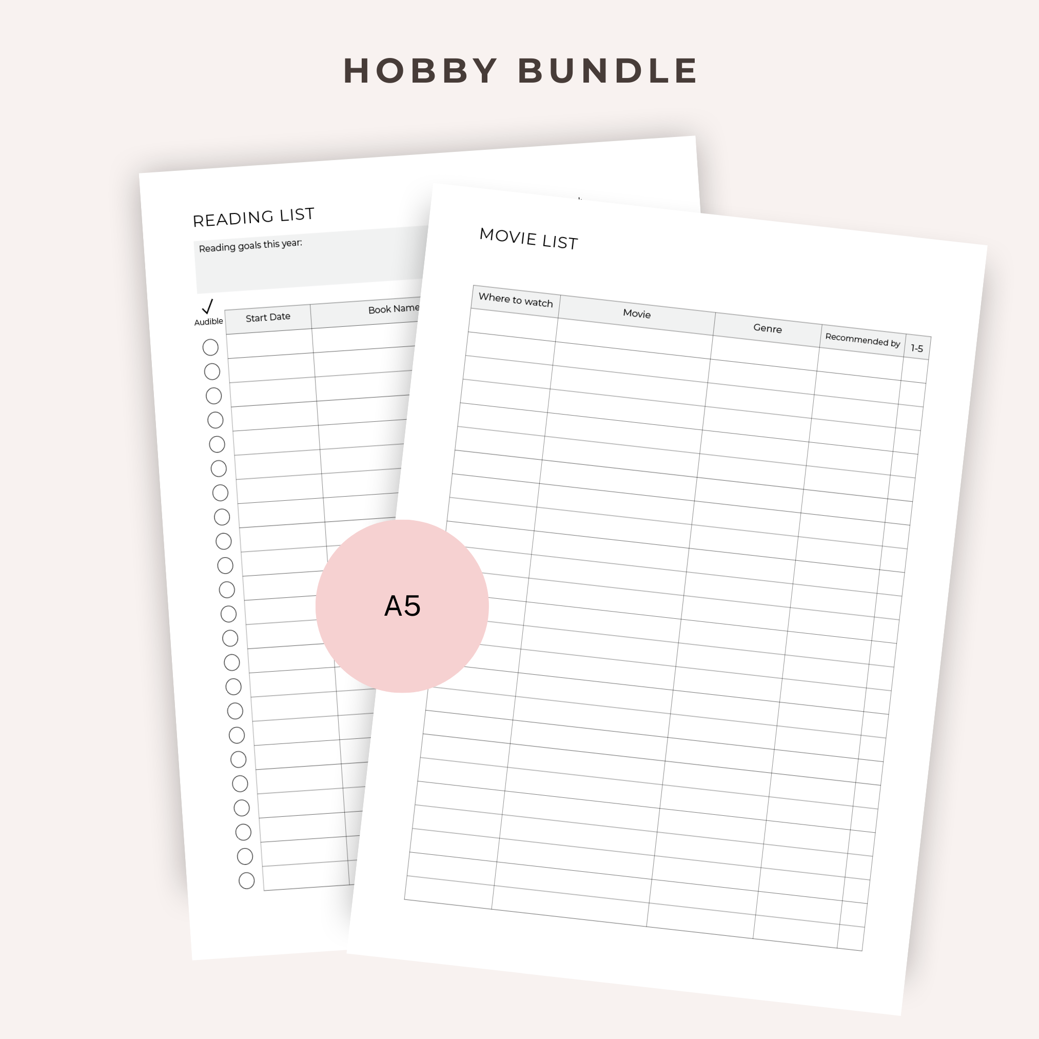 Hobby Bundle (Movies & Reading)