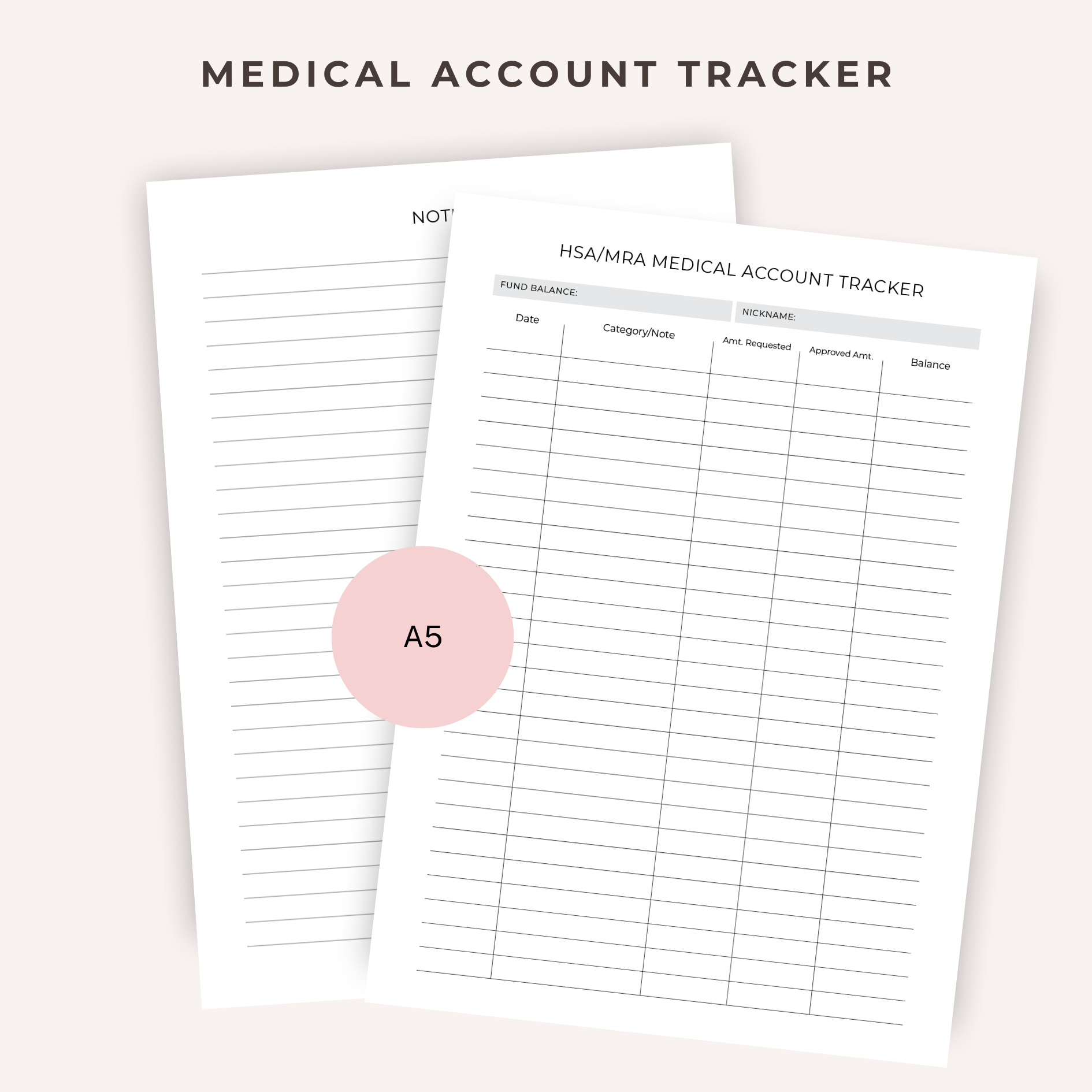 HSA/MRA Medical Account Tracker