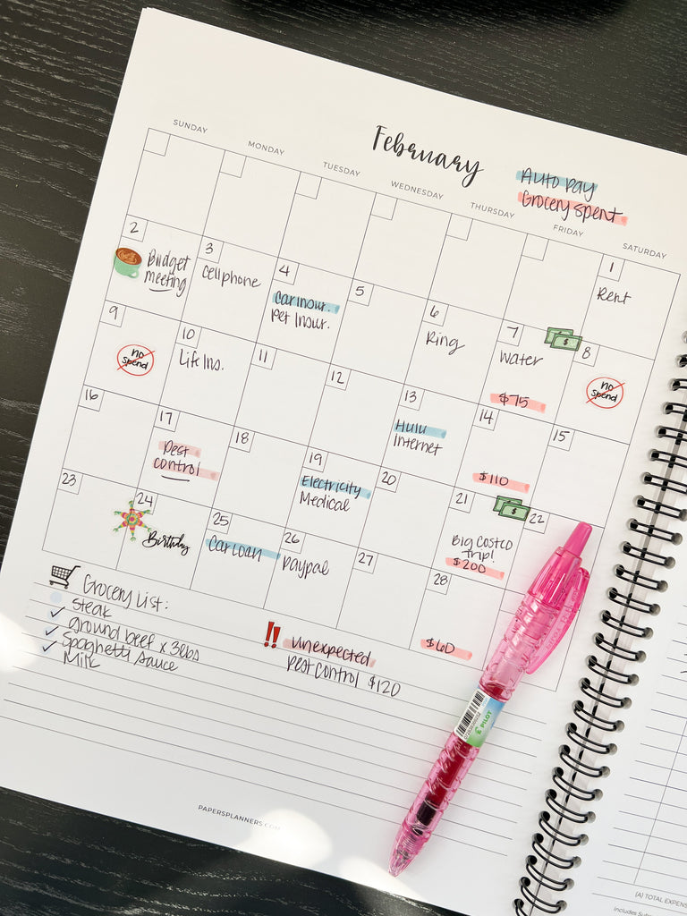 monthly planner, beginner budget planner undated