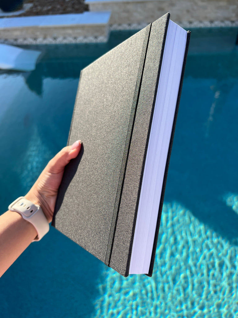 Modern men’s organizer notebook for budgeting, focus, and time management.