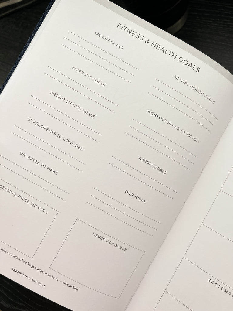 Men’s budget planner interior pages — includes expense tracker and goal setting templates.